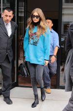 GIGI HADID Leaves Her Apartment in New York 11/02/2016