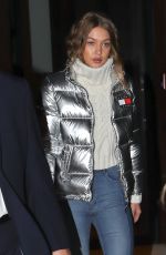 GIGI HADID Leaves Her Hotel in New York 11/01/2016