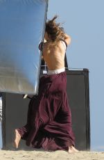 GIGI HADID on the Set of a Photoshoot in Malibu 11/17/2016
