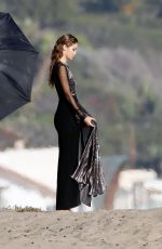 GIGI HADID on the Set of a Photoshoot in Malibu 11/17/2016