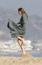 GIGI HADID on the Set of a Photoshoot in Malibu 11/17/2016