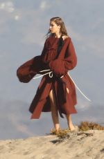 GIGI HADID on the Set of a Photoshoot in Malibu 11/17/2016