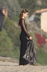 GIGI HADID on the Set of a Photoshoot in Malibu 11/17/2016