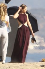 GIGI HADID on the Set of a Photoshoot in Malibu 11/17/2016