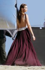 GIGI HADID on the Set of a Photoshoot in Malibu 11/17/2016
