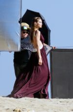 GIGI HADID on the Set of a Photoshoot in Malibu 11/17/2016