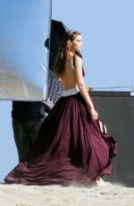 GIGI HADID on the Set of a Photoshoot in Malibu 11/17/2016