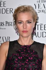 GILLIAN ANDERSON at Harper’s Bazaar Women of the Year Awards in London 10/31/2016