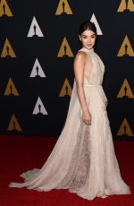 HAILEE STEINFELD at AMPAS’ 8th Annual Governors Awards in Hollywood 11/12/2016
