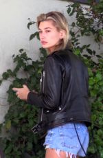 HAILEY BALDWIN in Cut-off Out in Beverly Hills 11/02/2016
