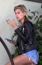 HAILEY BALDWIN in Cut-off Out in Beverly Hills 11/02/2016