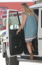 HILARY DUFF at a Gas Station in Beverly Hills 11/10/2016