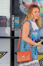 HILARY DUFF at a Gas Station in Beverly Hills 11/10/2016