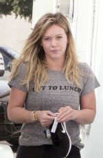 HILARY DUFF Leaves a Gym in West Hollywood 11/16/2016