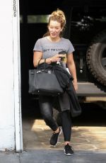 HILARY DUFF Leaves a Gym in West Hollywood 11/16/2016