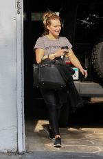 HILARY DUFF Leaves a Gym in West Hollywood 11/16/2016