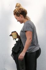 HILARY DUFF Leaves a Gym in West Hollywood 11/16/2016