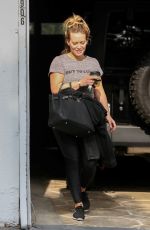 HILARY DUFF Leaves a Gym in West Hollywood 11/16/2016