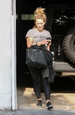 HILARY DUFF Leaves a Gym in West Hollywood 11/16/2016