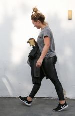 HILARY DUFF Leaves a Gym in West Hollywood 11/16/2016