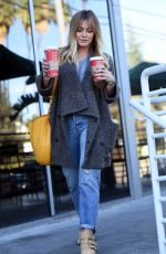 HILARY DUFF Leaves a Starbucks in Los Angeles 11/23/2016