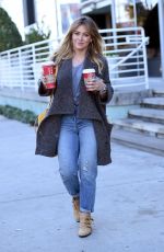 HILARY DUFF Leaves a Starbucks in Los Angeles 11/23/2016