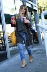 HILARY DUFF Leaves a Starbucks in Los Angeles 11/23/2016