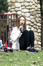 JESSICA ALBA at Coldwater Park in Beverly Hills 11/25/2016