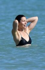 JESSICA BIEL in Bikini at a Beach Caribbean 11/09/2016