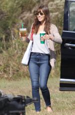 JESSICA BIEL on the Set of 