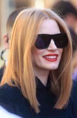 JESSICA CHASTAIN Arrives at Jimmy Kimmel Live in Los Angeles 11/02/2016