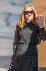 JESSICA CHASTAIN Arrives at Jimmy Kimmel Live in Los Angeles 11/02/2016