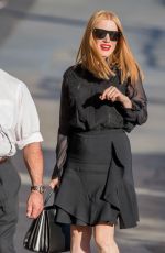 JESSICA CHASTAIN Arrives at Jimmy Kimmel Live in Los Angeles 11/02/2016