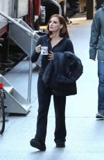 JESSICA CHASTAIN on the Set of 
