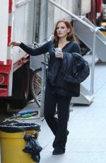 JESSICA CHASTAIN on the Set of 