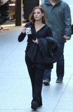 JESSICA CHASTAIN on the Set of 