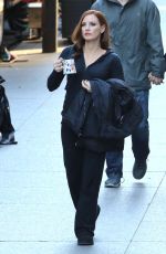 JESSICA CHASTAIN on the Set of 