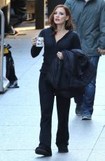 JESSICA CHASTAIN on the Set of 