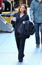 JESSICA CHASTAIN on the Set of 