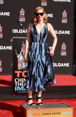 JESSICA CHASTAN at Handprints and Footprints Ceremony at TCL Chinese Theatre in Hollywood 11/03/2016