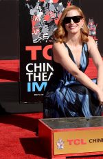 JESSICA CHASTAN at Handprints and Footprints Ceremony at TCL Chinese Theatre in Hollywood 11/03/2016
