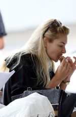 JESSICA HART Out for Breakfast at Cali Press Juice Bar in Bondi Beach 11/09/2016
