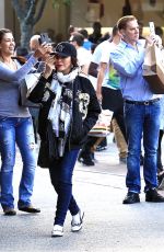 JOAN COLLINS Shoping at The Grove in Los Angeles 11/23/2016