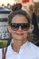 KATIE HOLMES Leaves Lepain Quotiden Bakery in Calabasas 11/03/2016
