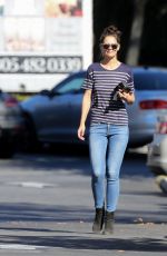 KATIE HOLMES Out for Coffee at Le Pain Quotidian in Westlake Village 11/14/2016