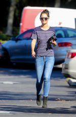KATIE HOLMES Out for Coffee at Le Pain Quotidian in Westlake Village 11/14/2016