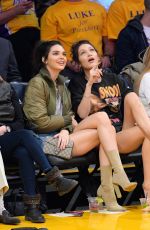 KENDALL JENNER and BELLA HADID at LA Lakers vs Dallas Mavericks Game 11/8/2016