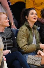 KENDALL JENNER and BELLA HADID at LA Lakers vs Dallas Mavericks Game 11/8/2016