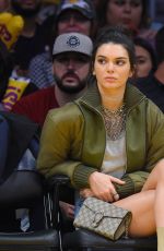 KENDALL JENNER and BELLA HADID at LA Lakers vs Dallas Mavericks Game 11/8/2016
