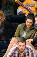 KENDALL JENNER and BELLA HADID at LA Lakers vs Dallas Mavericks Game 11/8/2016